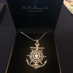 Men’s Black Diamond (1/4 ct. t.w.) Anchor necklace